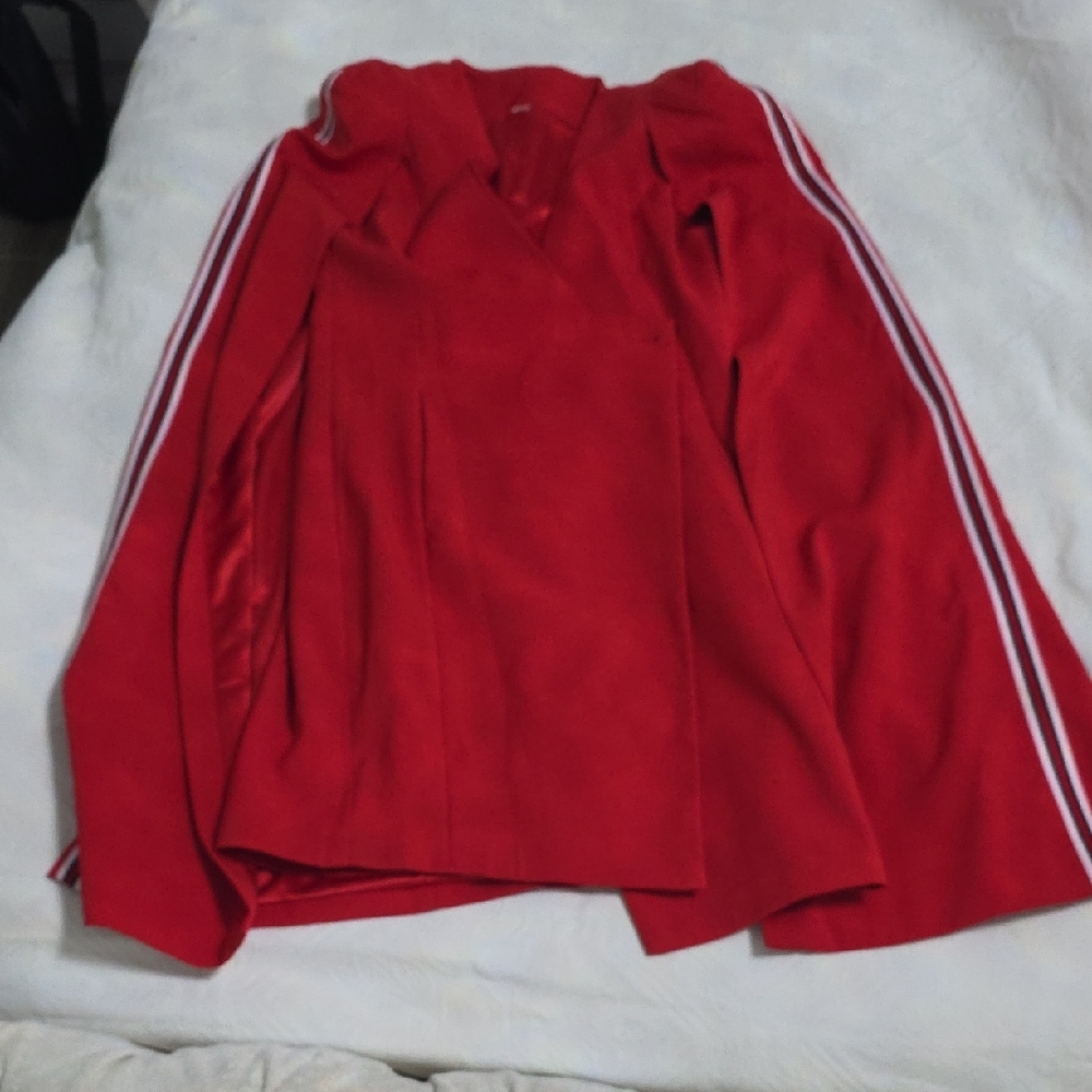 Red Jacket with White Stripes